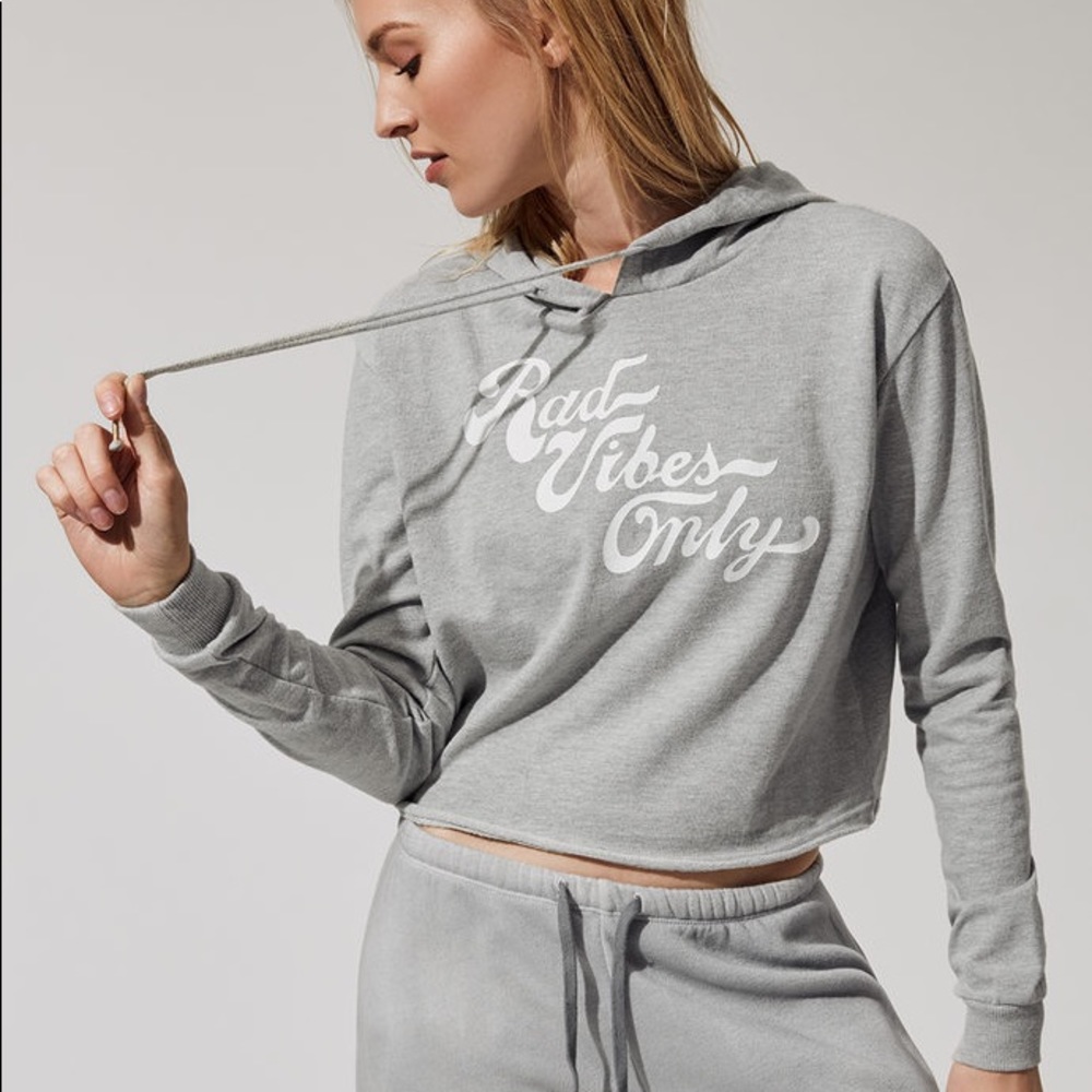 Spiritual Gangster Rad vibes only Crop Hoodie S